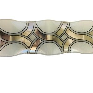 Mid 20th Century Geometric
Design Silver on Glass.. rare